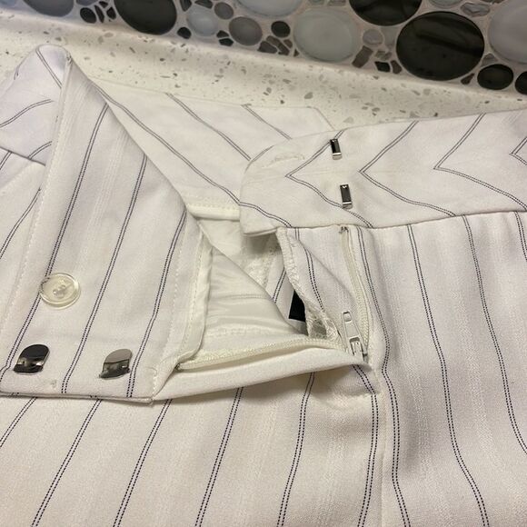 BCX woman’s white trousers with black pinstripes down the pants. - Picture 10 of 14